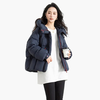 Oversized dunjacka för kvinnor i urban stil för en avslappnad look under vintern