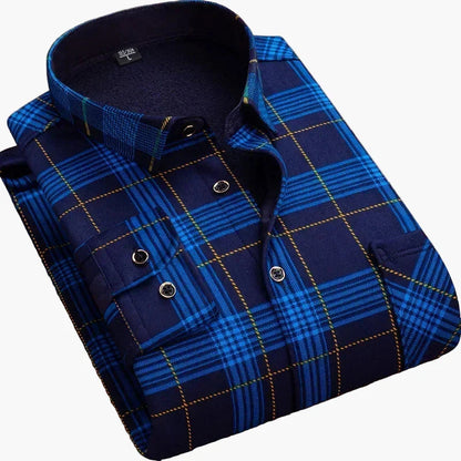 Camisa de cuadros casual para hombre, estilo clásico elegante, ideal para un look diario o profesional