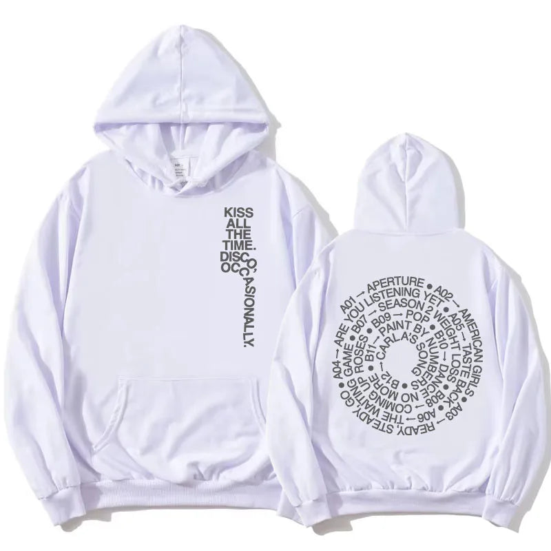 Sweat à capuche unisexe avec imprimé graphique devant et dos, plusieurs motifs et couleurs