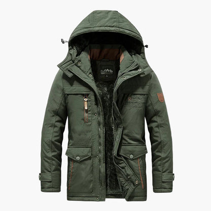Heren winterjas outdoor stijl waterdicht met capuchon – ideaal voor wandelen en vrije tijd
