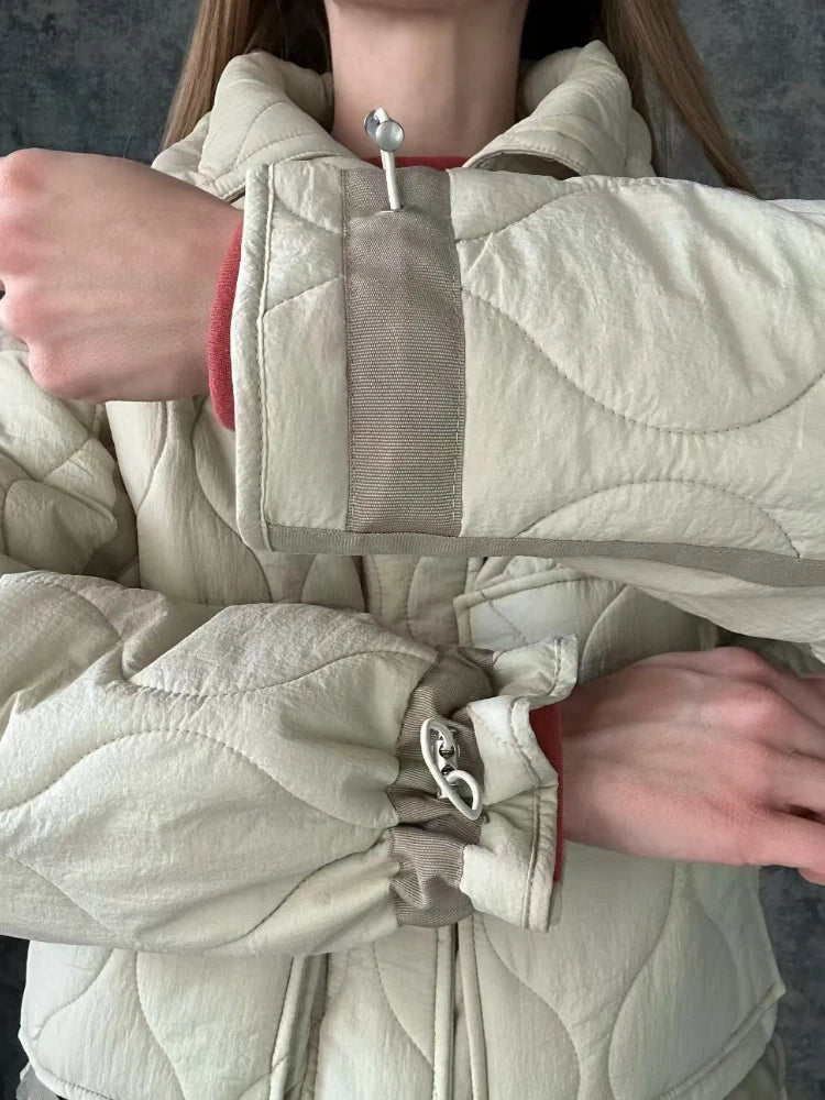 Chaqueta acolchada casual para mujer, estilo urbano de moda, ideal para otoño e invierno