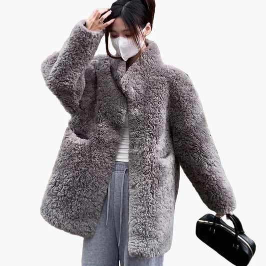 Cappotto invernale donna stile casual spesso e caldo tendenza urbana