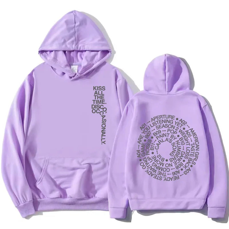 Sweat à capuche unisexe avec imprimé graphique devant et dos, plusieurs motifs et couleurs