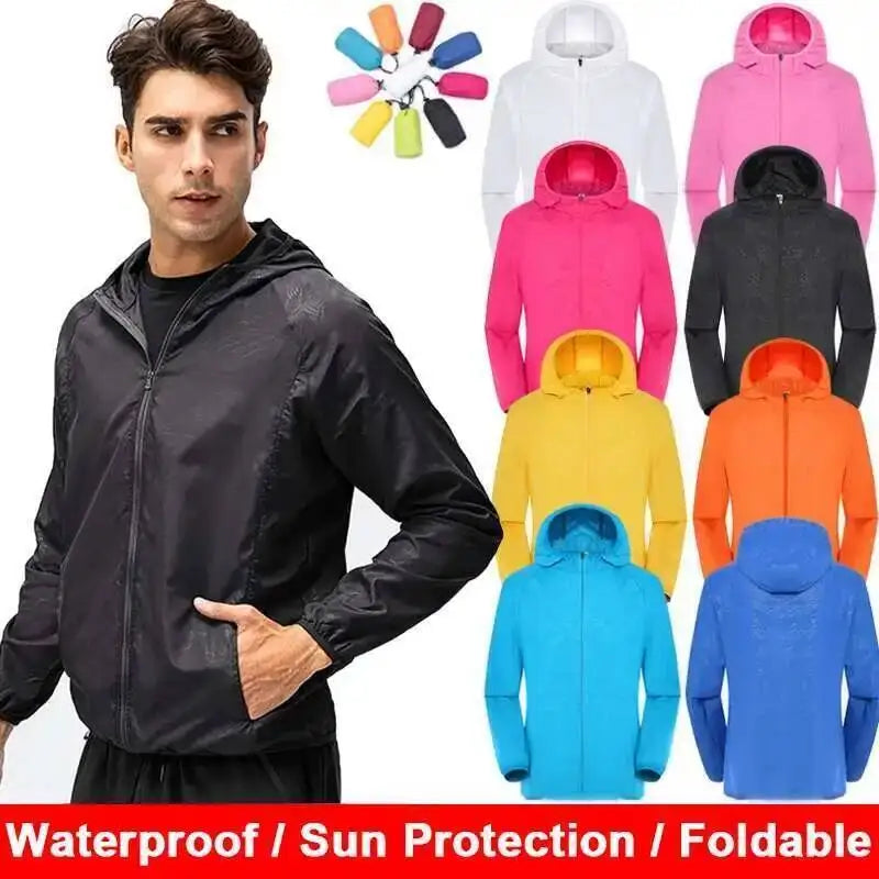 Leichte Unisex-Kapuzenjacke mit Reißverschluss