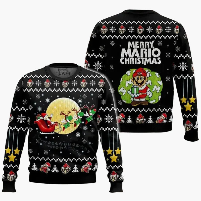 Unisex retro gaming style sweatshirt Super Mario Bros – Original sweater for video game fans