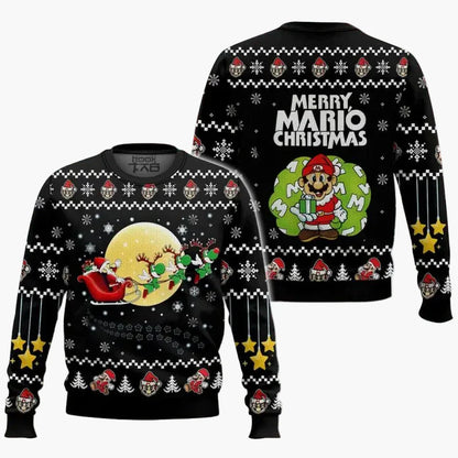 Unisex retro gaming style sweatshirt Super Mario Bros – Original sweater for video game fans