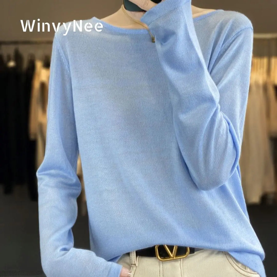 Pull fin femme col bateau manches longues léger diverses couleurs