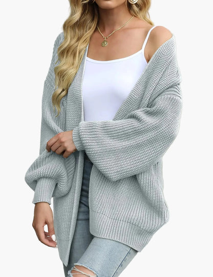 Casual damevest cardigan i oversize-stil til efterår og vinter