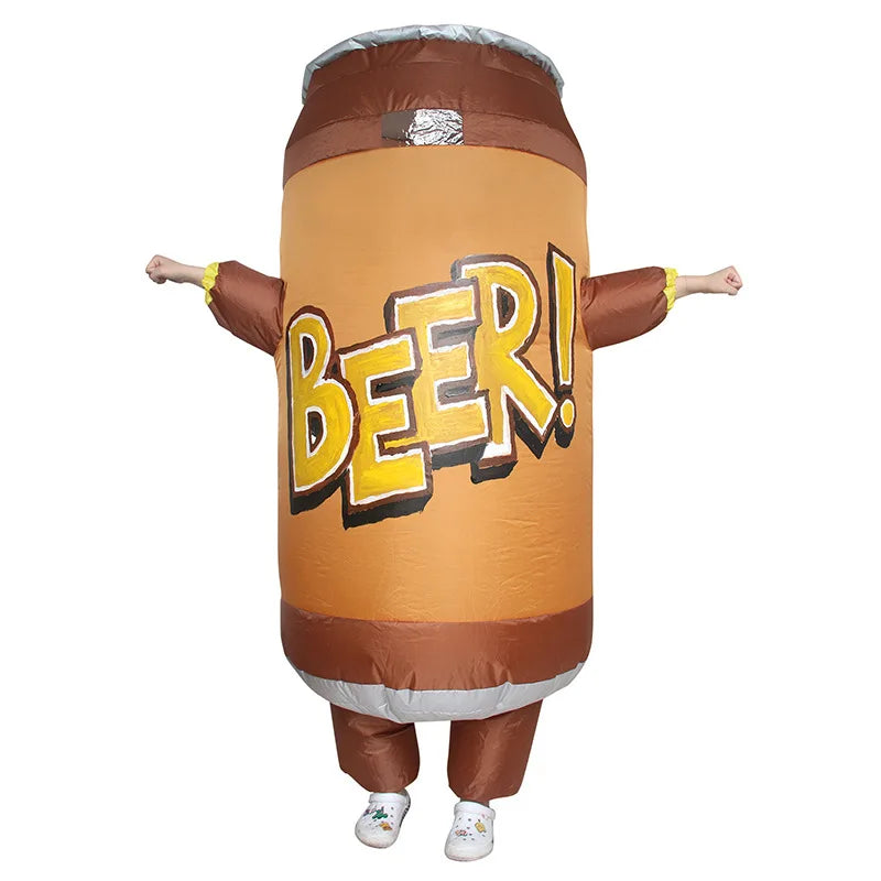 Adult inflatable beer can or energy drink costume