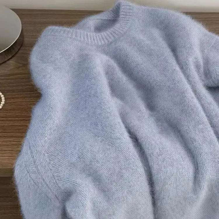 Maglione donna confortevole a collo rotondo in maglia morbida - Disponibile in diversi colori