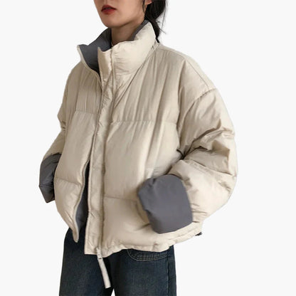 Chaqueta acolchada casual para mujer estilo urbano invierno