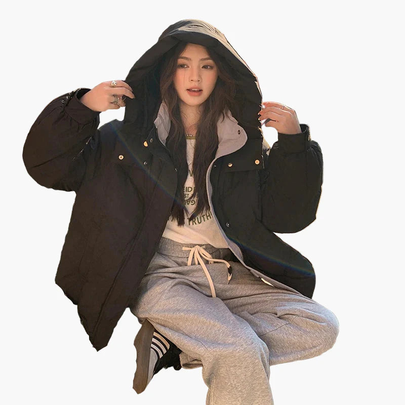 Chaqueta acolchada casual para mujer estilo acogedor invierno