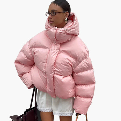 Chaqueta acolchada oversize para mujer estilo urbano invierno