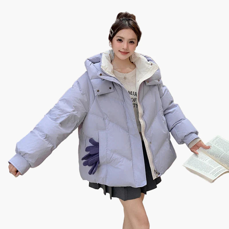 Chaqueta acolchada casual para mujer estilo acogedor invierno