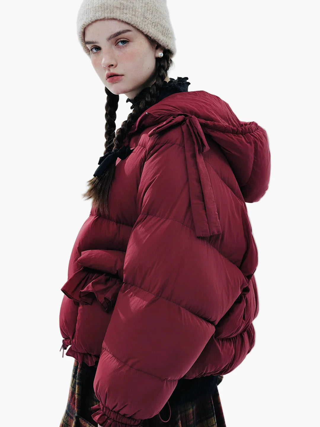 Chaqueta acolchada oversize para mujer estilo retro casual de invierno