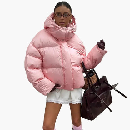 Chaqueta acolchada oversize para mujer estilo urbano invierno