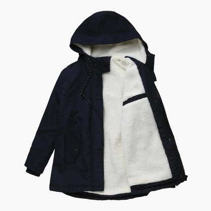 Abrigo de Invierno para Mujer con Capucha Estilo Casual Caliente para Exterior