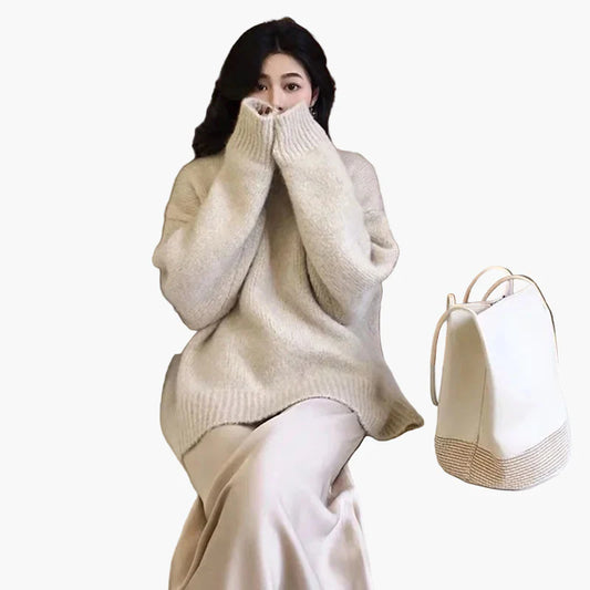 Maglione ampio stile retrò da donna – Moda casual autunno inverno