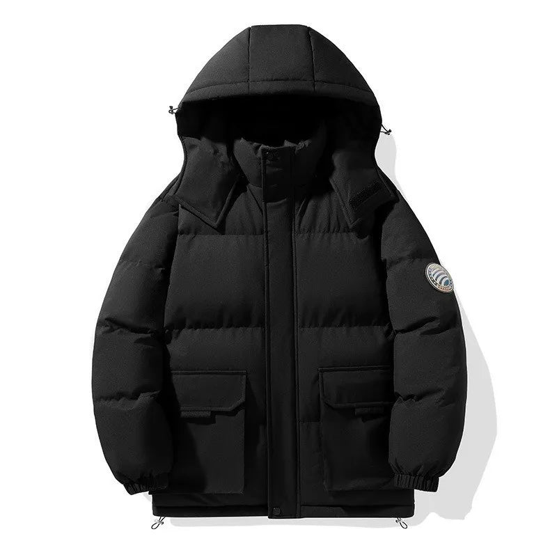 Chaqueta acolchada urbana con capucha para hombre
