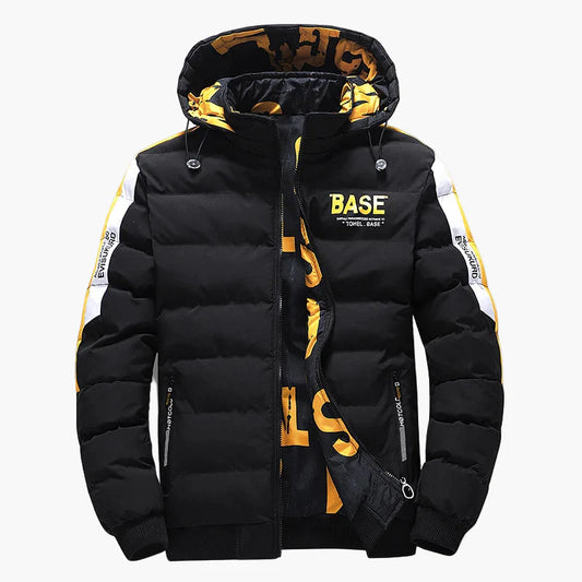Men's Urban Style Quilted Hooded Jacket – Ideal for Winter and Leisure
