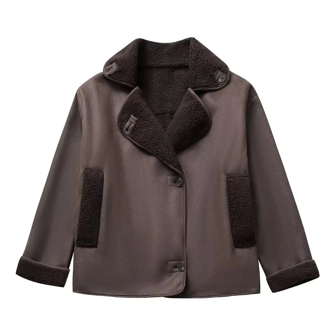 Chaqueta Oversize Mujer Estilo Urbano Elegante para Otoño e Invierno
