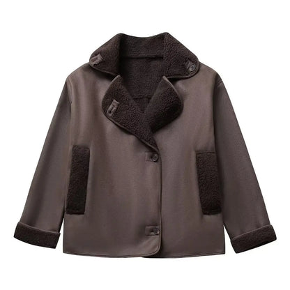 Chaqueta Oversize Mujer Estilo Urbano Elegante para Otoño e Invierno