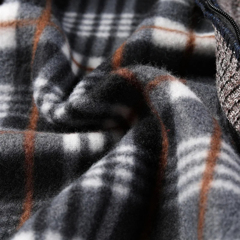 Męski sweter bez rękawów w stylu casual z zamkiem na jesień i zimę