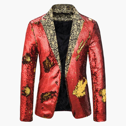 Men's luxury style sequin evening jacket for festive events and shows