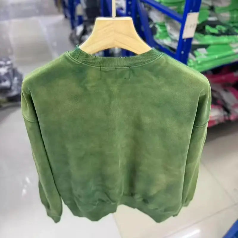 Ombré sweatshirt för dam med text och utsmyckade detaljer