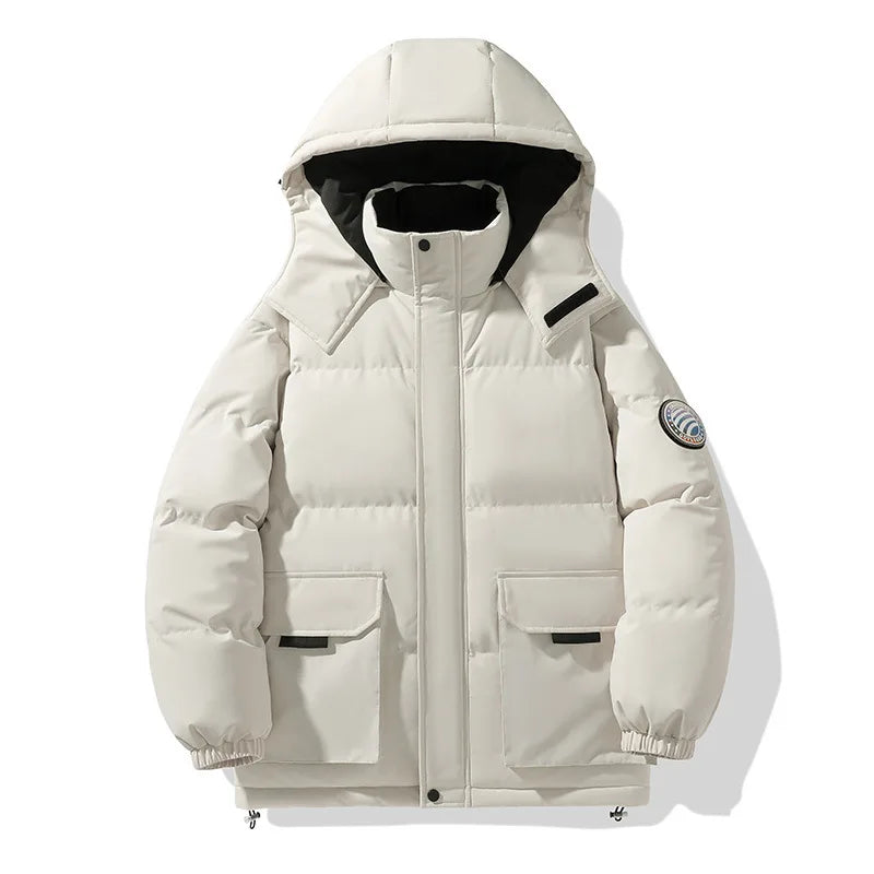 Chaqueta acolchada urbana con capucha para hombre
