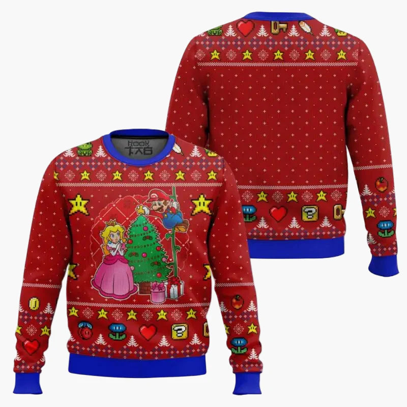 Unisex retro gaming style sweatshirt Super Mario Bros – Original sweater for video game fans