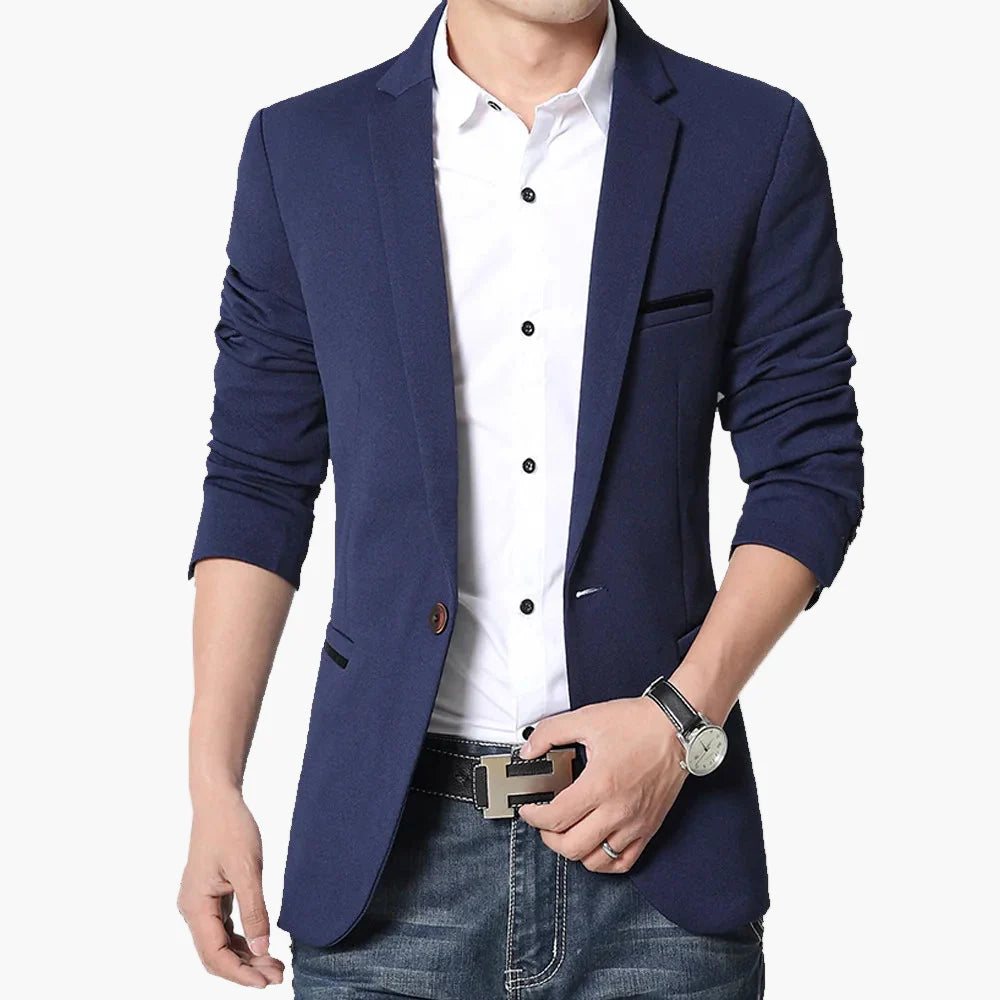 Avslappnad herrblazer – modern och elegant stil för affärer eller fritid