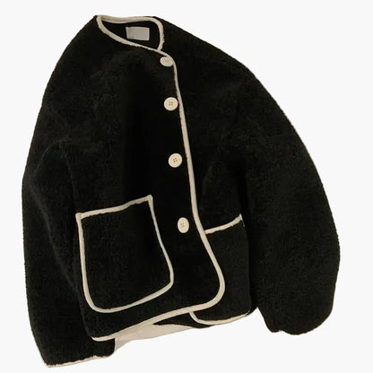 Chaqueta para mujer estilo casual chic otoño invierno - corte oversize de moda