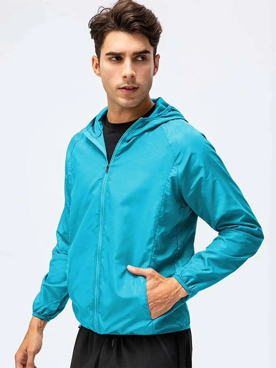 Leichte Unisex-Kapuzenjacke mit Reißverschluss