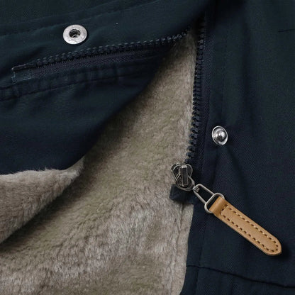 Chaqueta impermeable para mujer con capucha estilo trench, forro cálido, corte largo de moda, abrigo cortavientos urbano