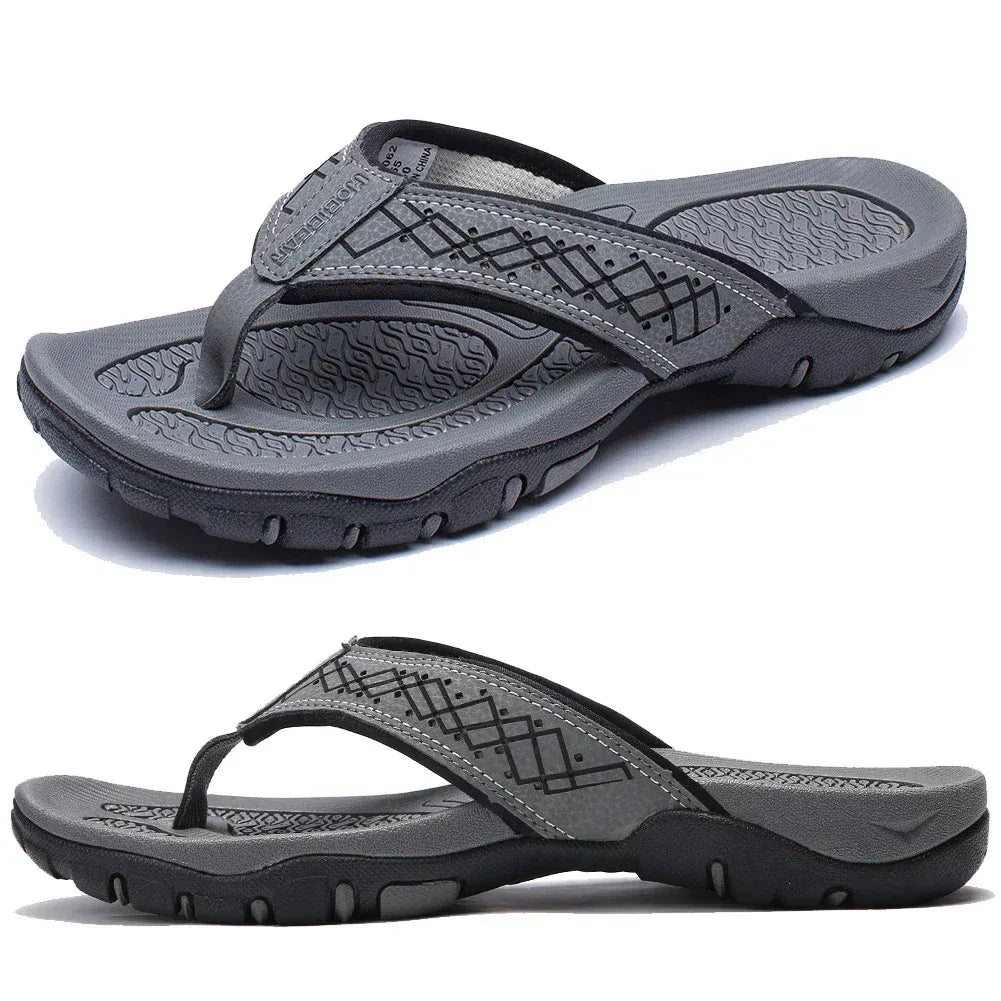 Tongs de sport homme avec soutien de la voûte plantaire – Sandales confort pour marche, plage et activités extérieures