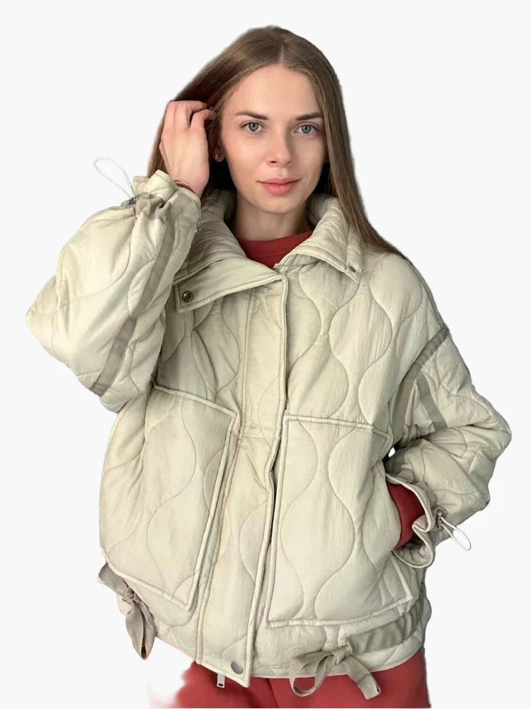 Chaqueta acolchada casual para mujer, estilo urbano de moda, ideal para otoño e invierno