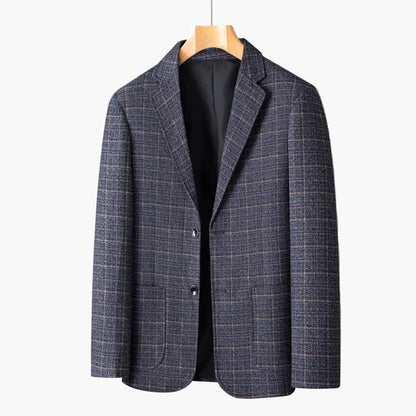 Avslappnad herrblazer med rutig mönster – Elegant stil för affärer och vardag