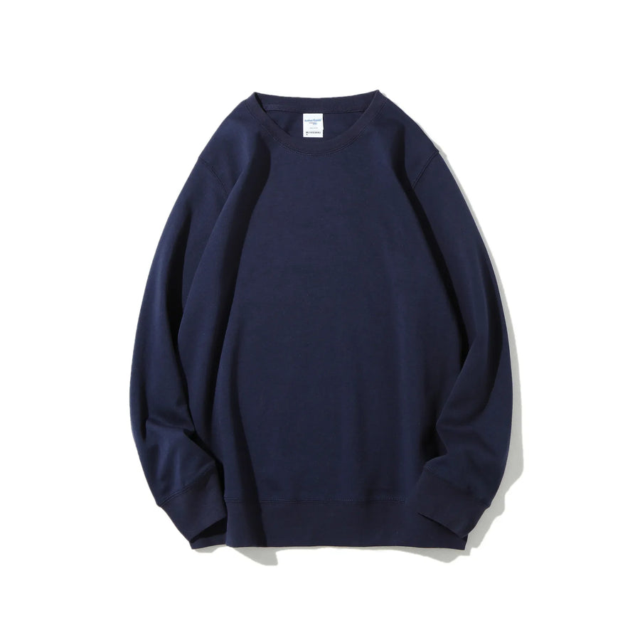 Sudadera lisa para mujer con cuello redondo, manga larga y corte holgado