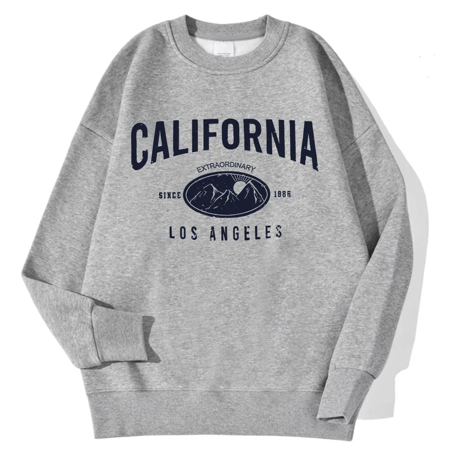 Unisex rundhalsad sweatshirt med bokstavstryck i ledig stil