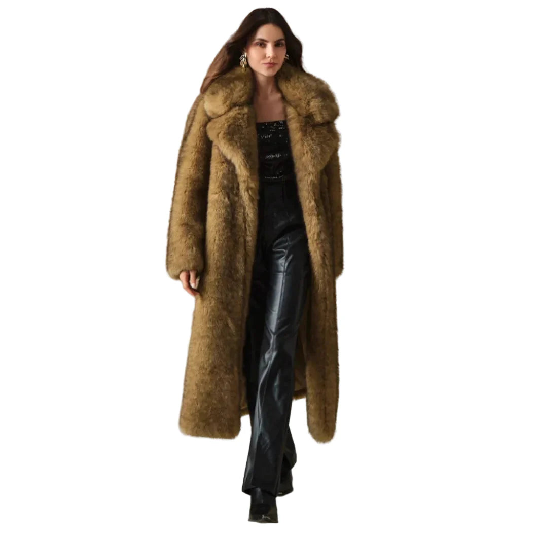 Manteau long d'hiver style vintage pour femme - Élégance oversize et look rétro chic