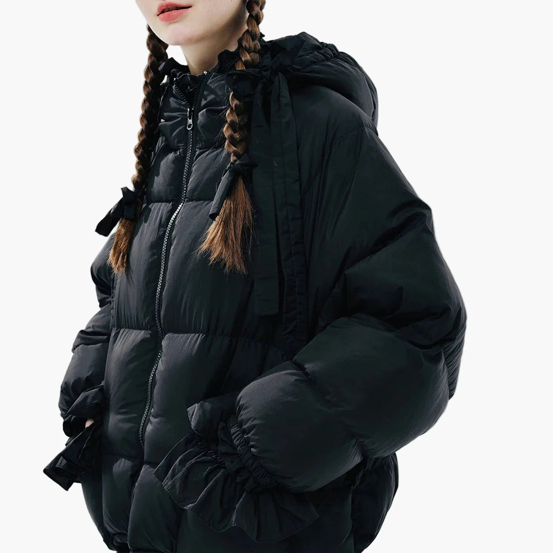 Chaqueta acolchada oversize para mujer estilo retro casual de invierno
