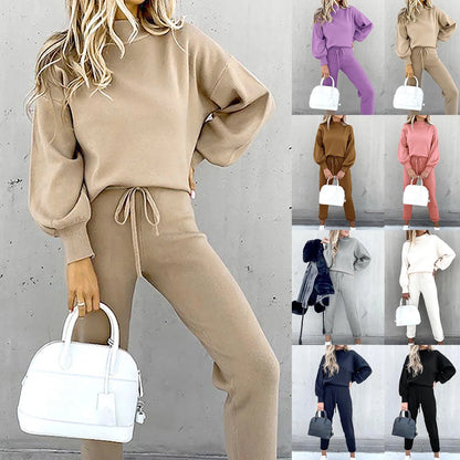 Dwuczęściowy zestaw damski styl casual chic na czas wolny i do miasta