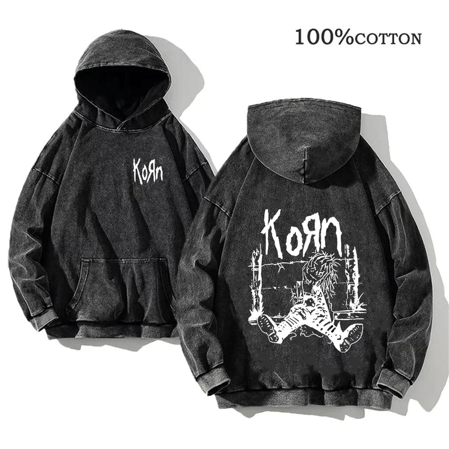 Sweat à Capuche Noir Décontracté à Imprimés Graphiques Variés
