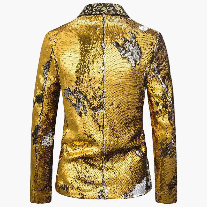 Men's luxury style sequin evening jacket for festive events and shows