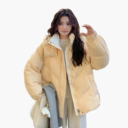 Chaqueta acolchada casual para mujer estilo acogedor invierno