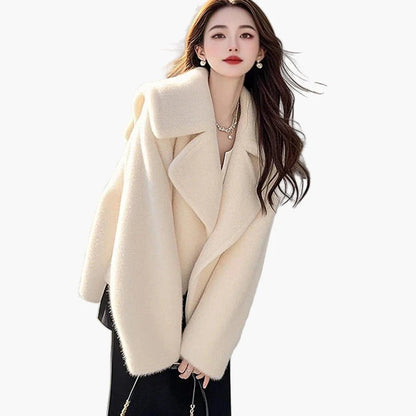 Damesjas moderne stijl, losse elegante snit voor de winter