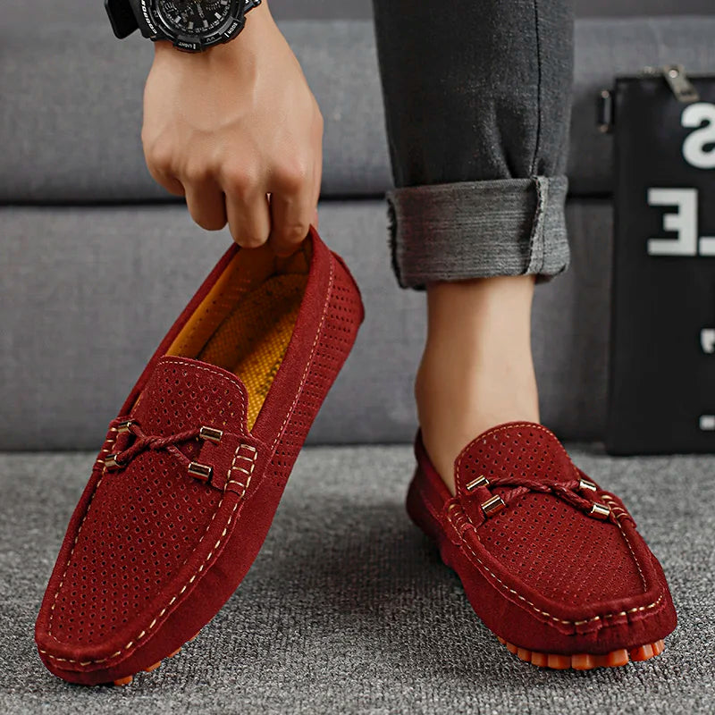 Elegante slip-on loafers for menn i casual chic stil