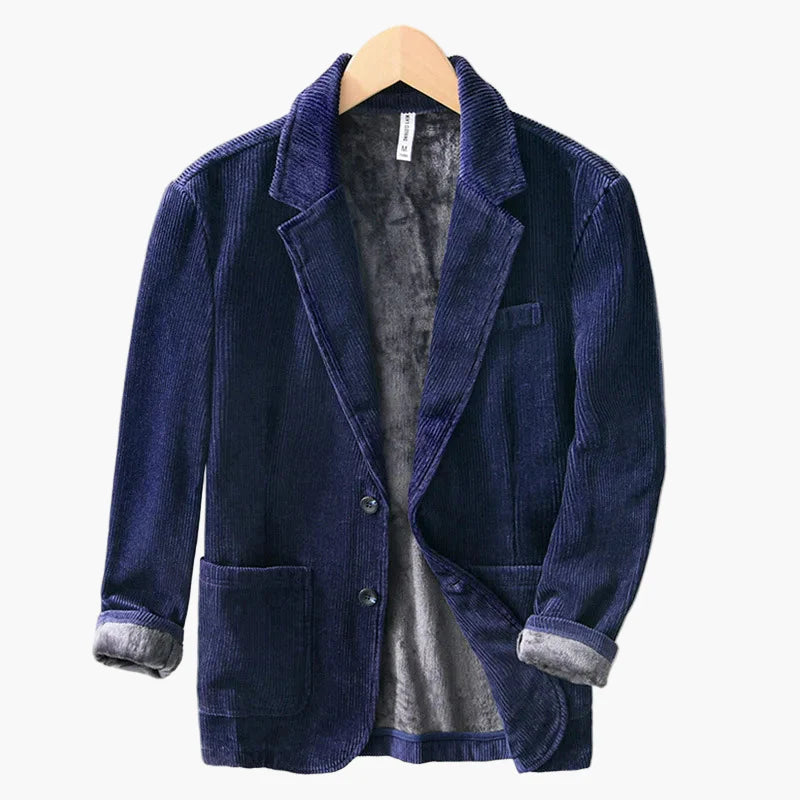 Avslappnad herrblazer i vintage-stil för höst och vinter