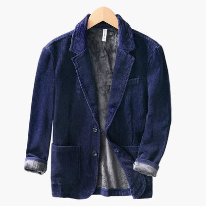 Avslappnad herrblazer i vintage-stil för höst och vinter